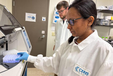 Biosciences PhD candidate Ahana Byne worked at Ceres Nanosciences for a second summer. 