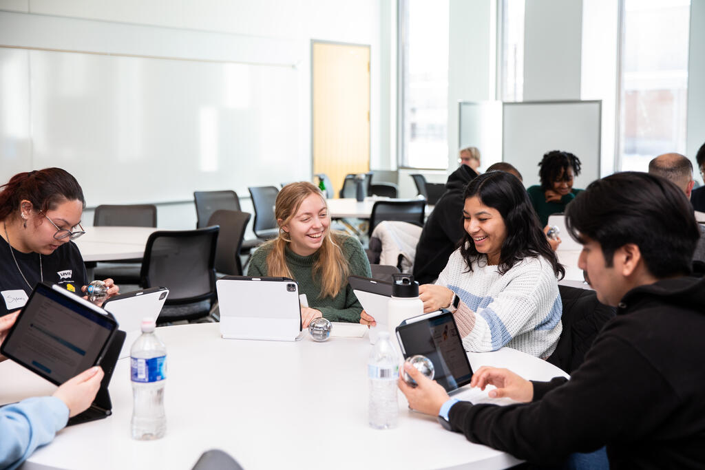 Students studying